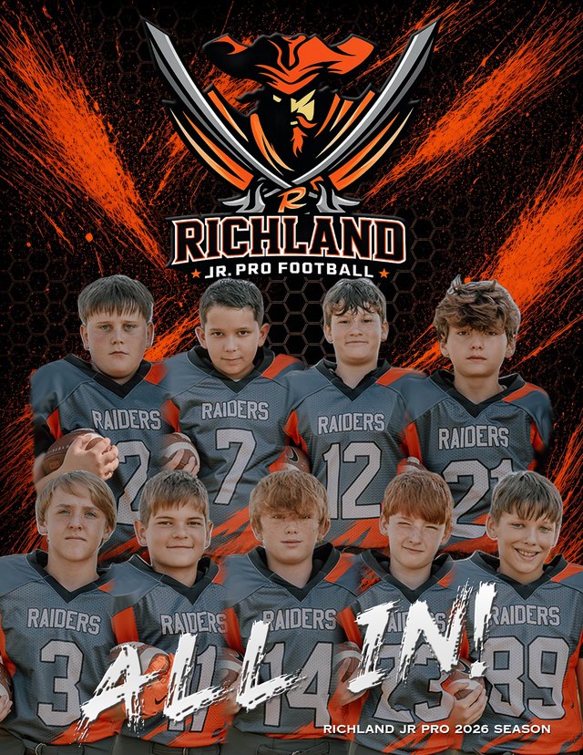 Program cover: Richland Jr Pro 2026, ALL IN!