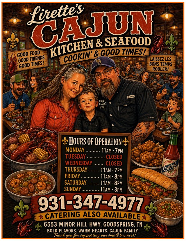 Program page: Lirette's Cajun Kitchen ad
